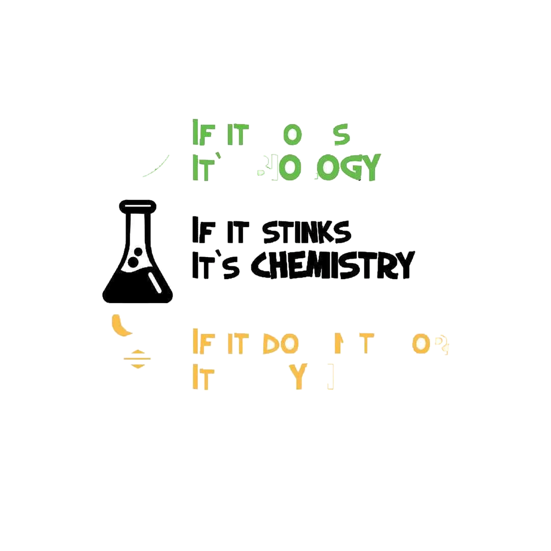 BIOLOGY : CHEMISTRY : PHYSICS Sticker